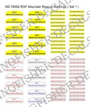 Royal Air Force Mountain Rescue Vehicle Markings Set-1